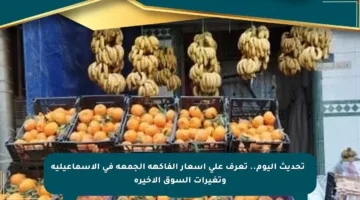 ⚡ تحديث اليوم.. تعرف على أسعار الفاكهة الجمعة في الإسماعيلية وتغيرات السوق الأخيرة